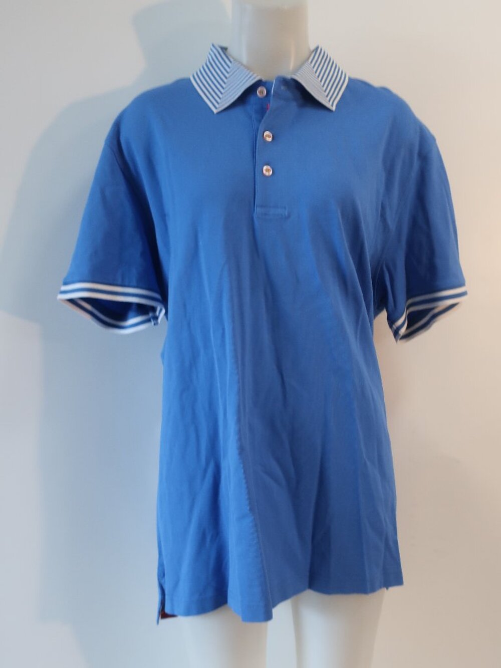 NWT Mens Robert Graham X Collection Blue (Item-27) Polo-Style Foley Shirt 3XL